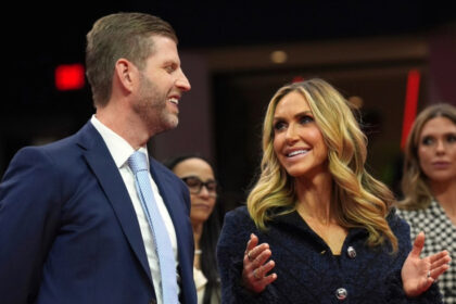 Eric and Lara Trump at the post-Inauguration rally