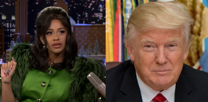 Cardi B and Donald Trump