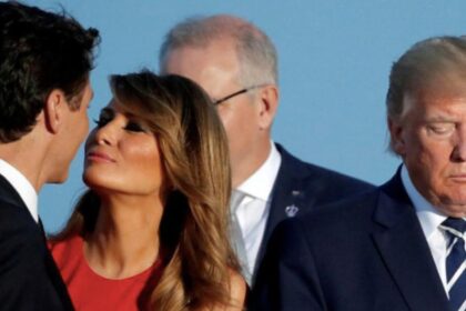 First Lady Melania Trump and Justin Trudeau and Donald Trump (Instagram|@reuters)