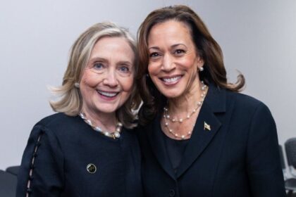 Kamala Harris and Hillary Clinton