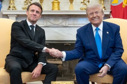 Donald Trump and Emmanuel Macron