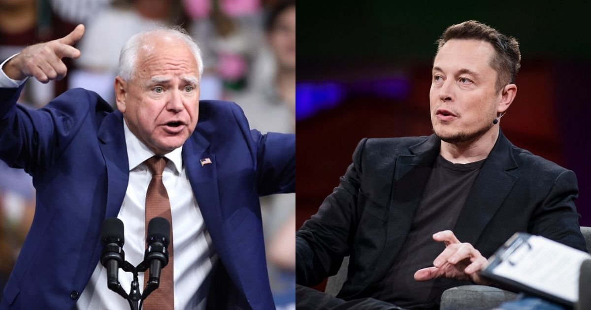 Tim Walz, Elon Musk