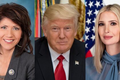 Kristi Noem, Donald Trump and Ivanka Trump