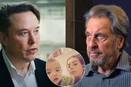 Elon Musk, Errol Musk and Jana Bezuidenhout with her son