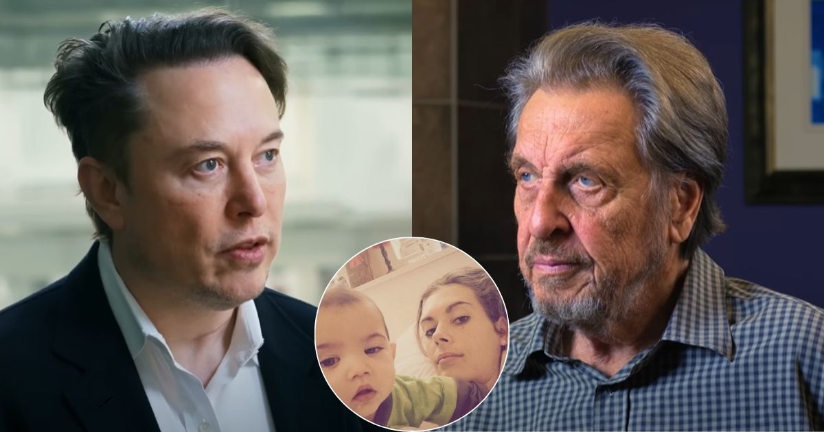 Elon Musk, Errol Musk and Jana Bezuidenhout with her son