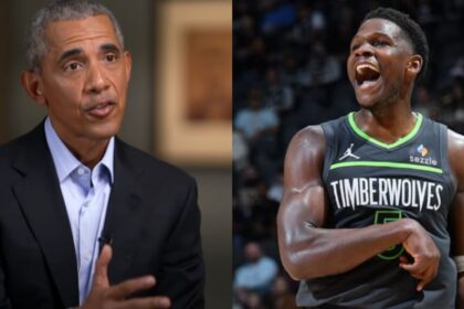 Barack Obama and Anthony Edwards