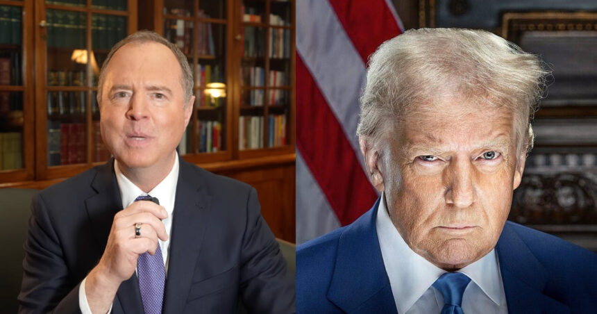 Adam Schiff and Donald Trump