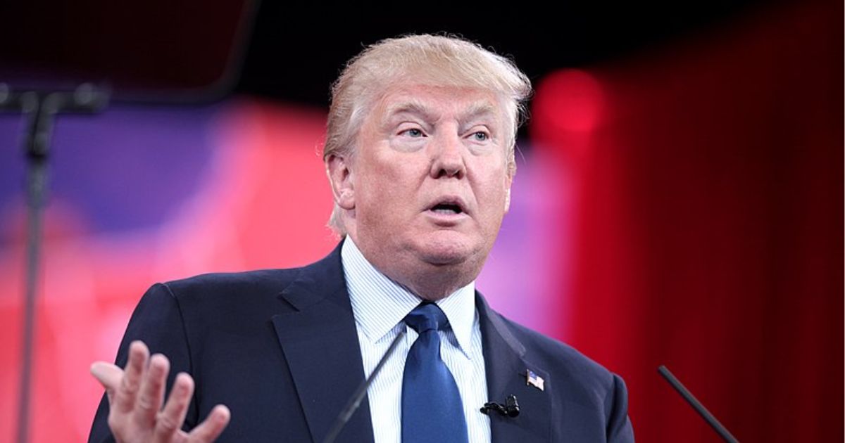 Donald Trump speaking at the 2015 Conservative Political Action Conference (CPAC) in National Harbor, Maryland. ( Photo by Gage Skidmore via Wikimedia Commons)