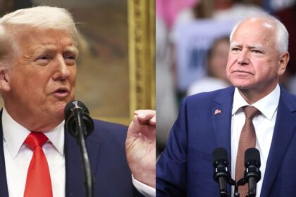 Donald Trump and Tim Walz