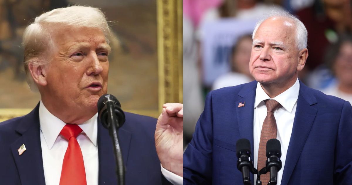 Donald Trump and Tim Walz