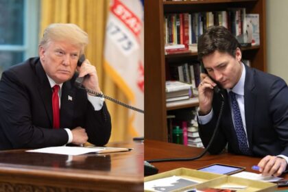 President Donald Trump speaks on the phone in the Oval Office Wednesday, Nov. 14, 2018, with Federal Emergency Management Agency Administrator Brock Long to receive the latest update on the devastating wildfires in California and Justin Trudeau on call with Mohamed Fahmy in 2015.
