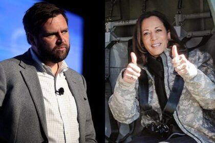 JD Vance and Kamala Harris