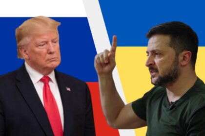 Volodymyr Zelenskyy and Donald Trump meeting