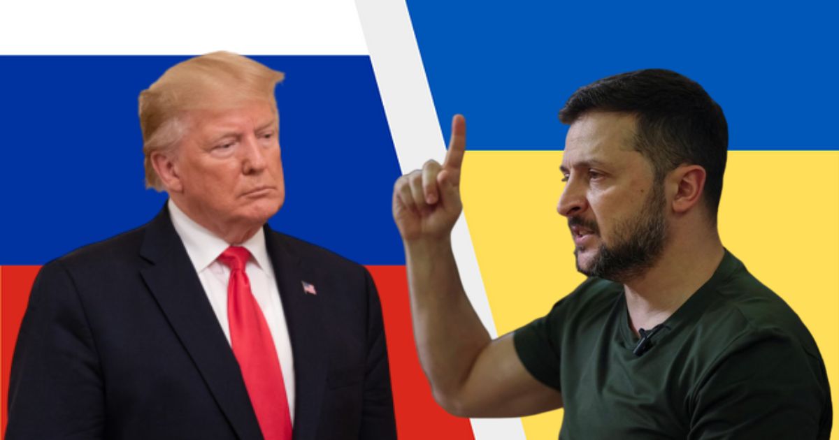 Volodymyr Zelenskyy and Donald Trump meeting