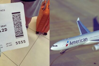 Picture of the SSSS code (Instagram|@findyourwonderwithhillary) and American Airlines Airbus A330-300 at Heathrow- (2014) (Source: Airliners- via Wikimedia Commons)