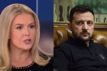 Karoline Leavitt and Volodymyr Zelenskyy