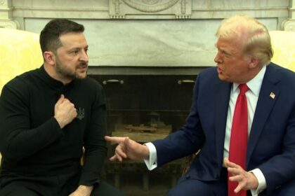 Volodymyr Zelenskyy’and Donald Trump at White House