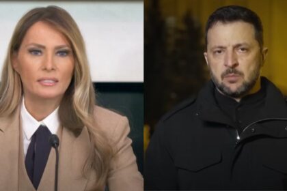 Melania Trump and Volodymyr Zelenskyy