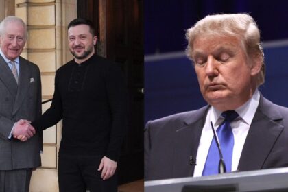 King Charles, Volodymyr Zelenskyy and Donald Trump
