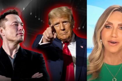 Elon Musk, Donald Trump and Lara Trump