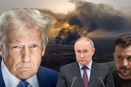 Donald Trump, Vladimir Putin and Volodymyr Zelenskyy