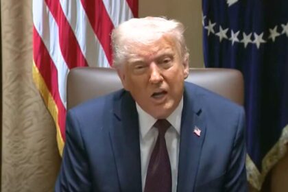 Donald Trump at a Cabinet meeting