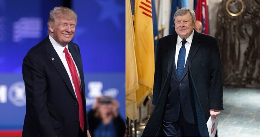 Donald Trump and Melania's father Viktor Knavs